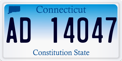 CT license plate AD14047