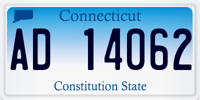 CT license plate AD14062