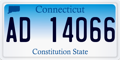 CT license plate AD14066