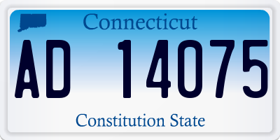 CT license plate AD14075