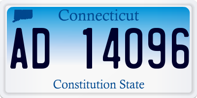 CT license plate AD14096