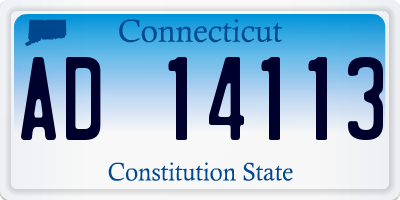 CT license plate AD14113
