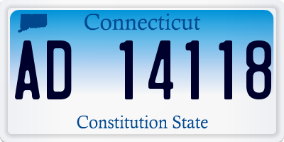 CT license plate AD14118