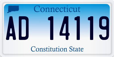 CT license plate AD14119