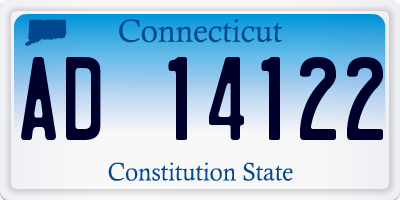 CT license plate AD14122