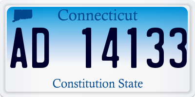 CT license plate AD14133