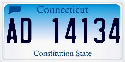 CT license plate AD14134