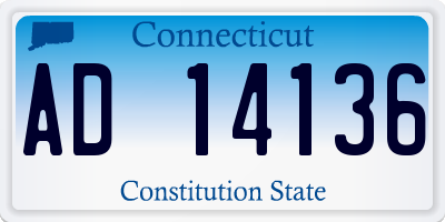 CT license plate AD14136