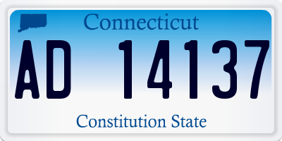 CT license plate AD14137