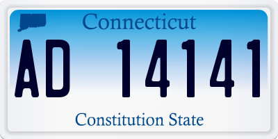 CT license plate AD14141