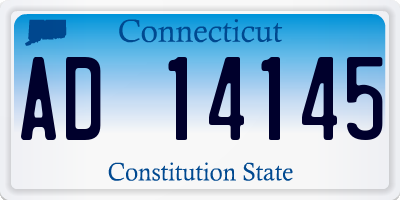 CT license plate AD14145
