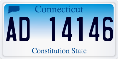 CT license plate AD14146