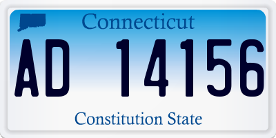 CT license plate AD14156