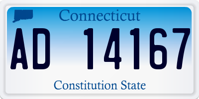CT license plate AD14167