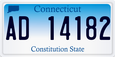 CT license plate AD14182