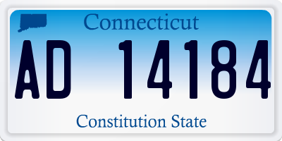 CT license plate AD14184