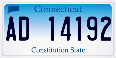 CT license plate AD14192