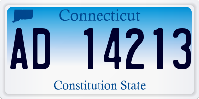 CT license plate AD14213