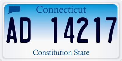 CT license plate AD14217