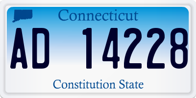 CT license plate AD14228