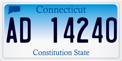CT license plate AD14240