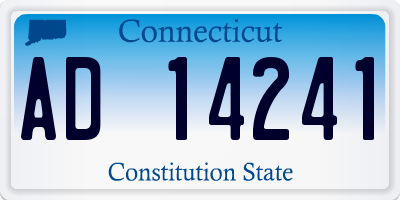 CT license plate AD14241