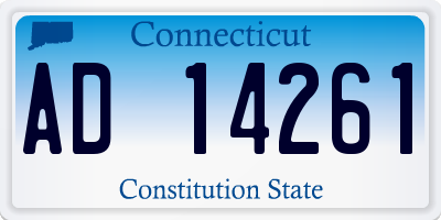 CT license plate AD14261