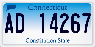CT license plate AD14267
