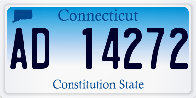 CT license plate AD14272