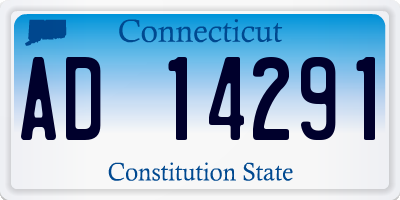 CT license plate AD14291