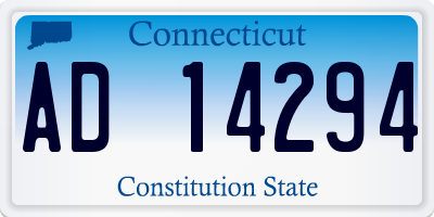 CT license plate AD14294
