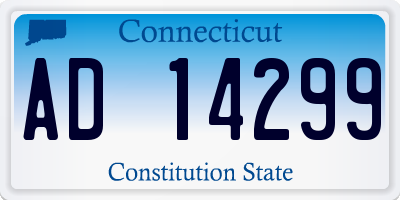 CT license plate AD14299