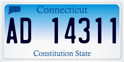 CT license plate AD14311
