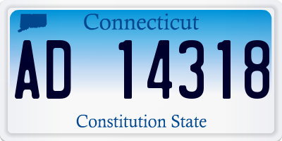 CT license plate AD14318