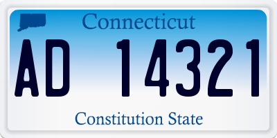 CT license plate AD14321