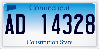 CT license plate AD14328