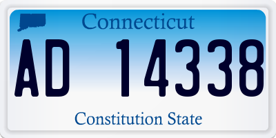 CT license plate AD14338