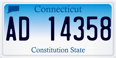 CT license plate AD14358