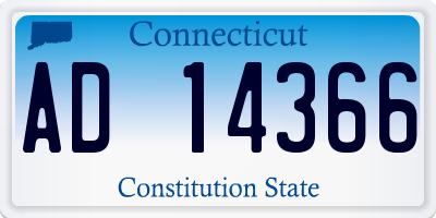 CT license plate AD14366