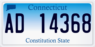 CT license plate AD14368