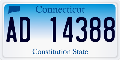CT license plate AD14388