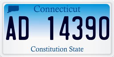CT license plate AD14390