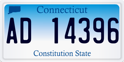 CT license plate AD14396