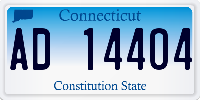 CT license plate AD14404