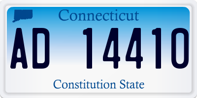 CT license plate AD14410
