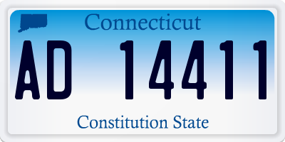 CT license plate AD14411