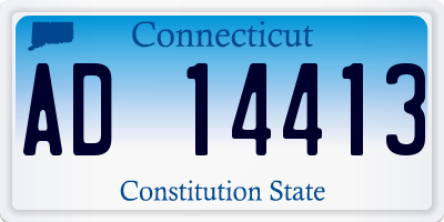 CT license plate AD14413