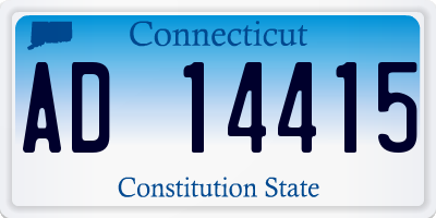 CT license plate AD14415