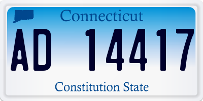 CT license plate AD14417