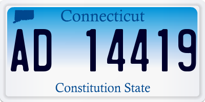 CT license plate AD14419